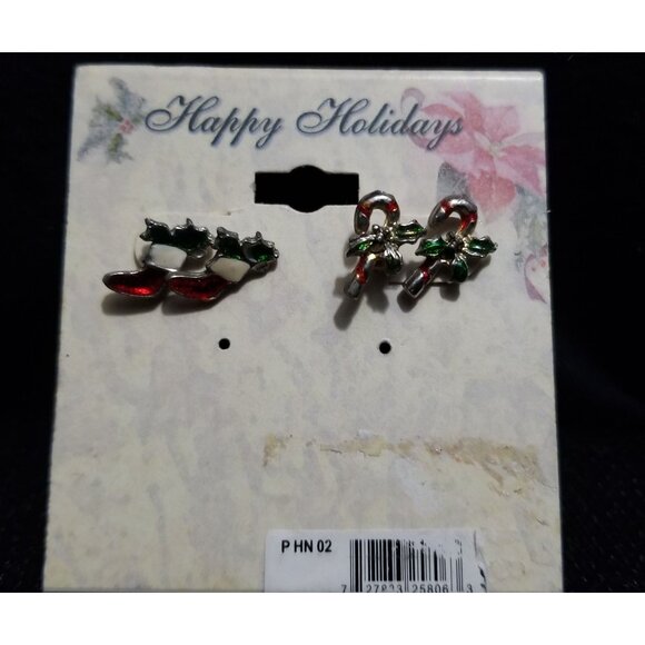 Christmas Jewelry Set of 3 Earrings, Bracelet, and Brooch for Christmas Fashion - Picture 3 of 7